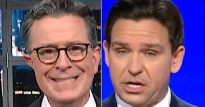 Ron Desantis - Stephen Colbert - Ed Mazza - Stephen Colbert Schools Ron DeSantis After His Most Nonsensical Attack Yet - huffpost.com - state Florida