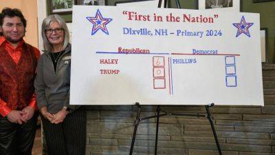 Nikki Haley wins Dixville Notch, New Hampshire midnight primary vote