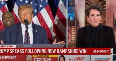 Joe Biden - Donald Trump - Hillary Clinton - Rachel Maddow - Lee Moran - Rachel Maddow Cuts Into Donald Trump's Victory Speech With Real-Time Fact Check - huffpost.com - state New Hampshire - county Clinton