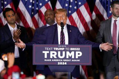 Donald Trump - Chris Sununu - Nikki Haley - Vivek Ramaswamy - Tim Scott - Ariana Baio - Haley - In New - Trump vows to ‘get even’ with Haley in New Hampshire victory speech - independent.co.uk - state New Hampshire - state Nevada
