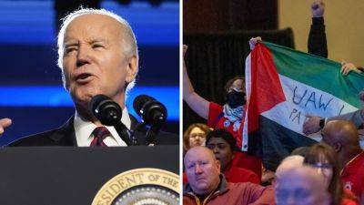 Pro-Palestinian protesters disrupt Biden’s UAW remarks - politico.com - Palestine