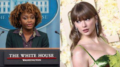 Karine Jean-Pierre - Joseph A Wulfsohn - Taylor - White House calls explicit AI-generated Taylor Swift images 'alarming,' urges Congress to act - foxnews.com