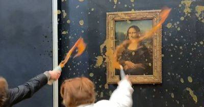 Leonardo Da-Vinci - Climate Activists Sling Soup At 'Mona Lisa' As Farmers Protest Across France - huffpost.com - France - city Paris