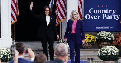 A Steely Liz Cheney, at Harris’s Side, Calls It ‘Our Duty’ to Reject Trump