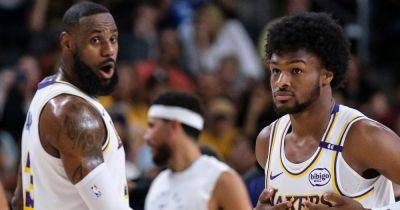 LeBron And Son Bronny James Make NBA History In Preseason Game