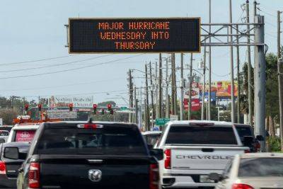 Kamala Harris - James Liddell - Hurricane Milton live updates: Evacuation time ‘coming to an end’ as Tampa faces ‘impending catastrophe’ from storm surge - independent.co.uk - state Florida - state Texas - county Hillsborough