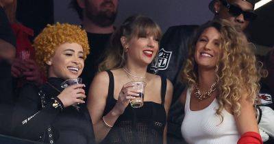 Travis Kelce - Taylor Swift - Paige Skinner - Taylor - Taylor Swift Arrives At Super Bowl in Las Vegas With Blake Lively And Ice Spice - huffpost.com - city Las Vegas - Los Angeles - city Los Angeles - city Kansas City - San Francisco - city Tokyo