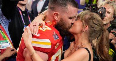 Taylor Swift And Travis Kelce Look Adorbs At Super Bowl After-Party
