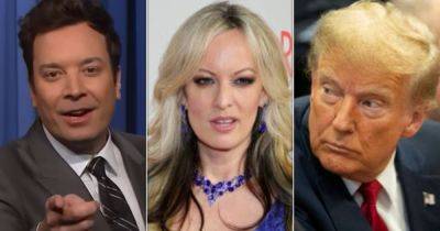 Donald Trump - Jimmy Fallon - Stormy Daniels - Ron Dicker - Trial Date Sparks 'Small' Trump-Stormy Daniels Exchange In Jimmy Fallon's Mind - huffpost.com