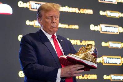 Trump launches $399 shoes days after being ordered to pay $350m in fraud trial: Live