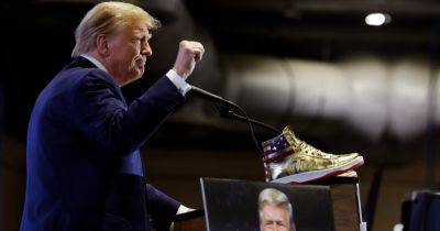 Donald J.Trump - Michael Tyler - Vanessa Friedman - Those $399 Gold Trump Sneakers Are About a Lot More Than Shoes - nytimes.com - Usa - city Philadelphia