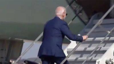 Joe Biden - Gabriel Hays - Fox - Over Biden - Social media erupts over Biden stumbling up Air Force One steps again: 'Vigor on display' - foxnews.com