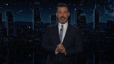 Kimmel rips ‘Hair Jordan’ Trump for selling sneakers and cologne ‘like he runs a bodega’