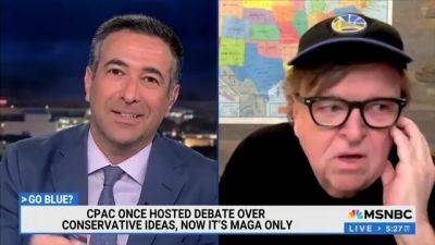Kristine Parks - Michael Moore mockingly pretends live 'embryos' are disrupting his MSNBC hit in abortion segment - foxnews.com - state Alabama - state After