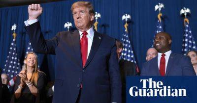 Donald Trump - Nikki Haley - Steven Cheung - Haley - Trump soundly defeats Nikki Haley in South Carolina Republican primary - theguardian.com - state South Carolina - state Iowa - state New Hampshire - state Nevada - state Michigan - city Columbia - city Milwaukee - state Tuesday