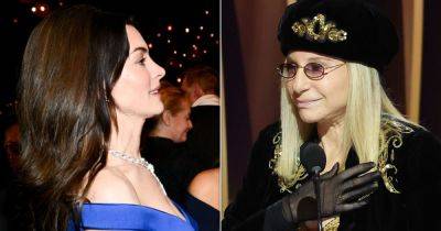 Anne Hathaway’s Over-The-Top Reaction To Barbra Streisand Charms Social Media