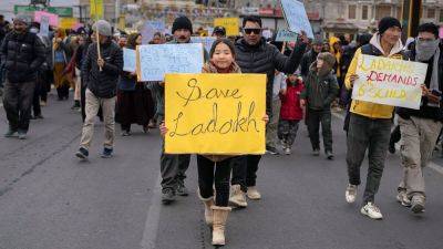 Ladakh sees complete shutdown as thousands protest in freezing cold for ‘statehood’ demand