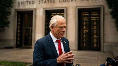 Former Trump adviser Peter Navarro ordered to report to prison