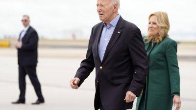 Joe Biden - Donald Trump - JOSH BOAK - Biden Says - Biden says he regrets using term ‘illegal,’ as Trump hosts Laken Riley’s family at rally - apnews.com - Usa - Georgia - Mexico - Venezuela - city Atlanta