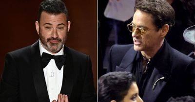 Oscars Host Jimmy Kimmel Has Awkward Mid-Monologue Exchange With Robert Downey Jr.