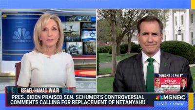 John Kirby - Benjamin Netanyahu - Chuck Schumer - Joseph A Wulfsohn - Andrea Mitchell - White House repeatedly dodges on if Biden thinks Netanyahu is an 'obstacle for peace:' 'Not answered 3 times' - foxnews.com - Usa - Israel