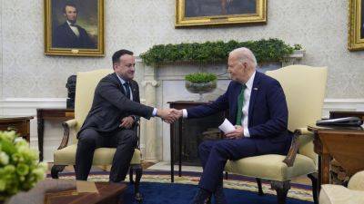 Joe Biden - Mike Johnson - WILL WEISSERT - JOSH BOAK - Leo Varadkar - Hosting Ireland’s prime minister, Biden celebrates his Irish roots (as he likes to do) - apnews.com - Usa - Washington - Ukraine - Israel - Britain - Russia - Ireland