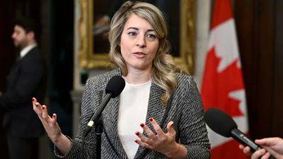 Melanie Joly - Michael Chong - Holly Cabrera - Can - Action - Joly says Canada can't change foreign policy based on NDP motion on Palestinian statehood - cbc.ca - Israel - Palestine - Canada