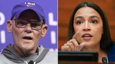AOC triggered by Carville's knock on 'preachy females' dominating Democratic Party: 'Start a podcast about it'