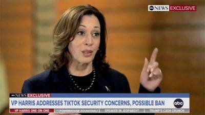 Kamala Harris - Rachel Scott - Hanna Panreck - Kamala Harris dodges on why Biden-Harris campaign uses TikTok despite national security concerns - foxnews.com - Usa - Israel