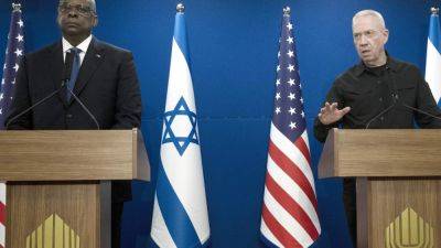 Benjamin Netanyahu - Lloyd Austin - Pat Ryder - Over Gaza - Southern - US and Israeli defense chiefs to meet Tuesday as tensions rise over Gaza - apnews.com - Usa - Washington - Israel - city Washington - Palestine - city Gaza