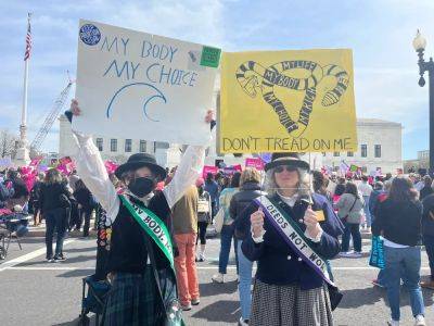 Robots, suffragettes and pro-choice Catholics: Meet the mifepristone ban protesters outside the Supreme Court
