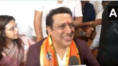 Actor Govinda joins CM Eknath Shinde's Shiv Sena in Mumbai ahead of Lok Sabha polls: ‘I am back'