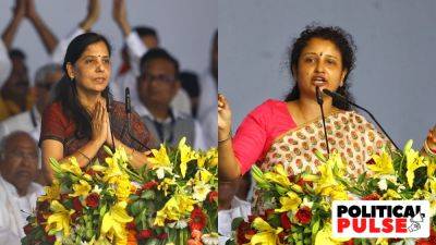 Two empty chairs for their husbands, Sunita Kejriwal & Kalpana Soren take centre stage