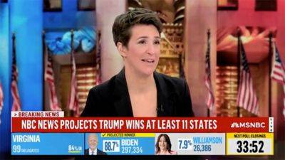 Rachel Maddow unleashes on own network for airing Trump's victory speech: 'Irresponsible to broadcast'