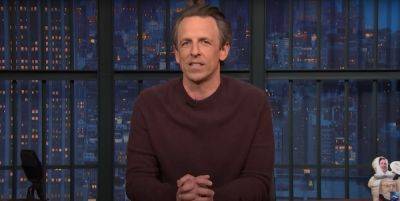 Seth Meyers reads out Trump’s entire rap sheet in breathless opening monologue