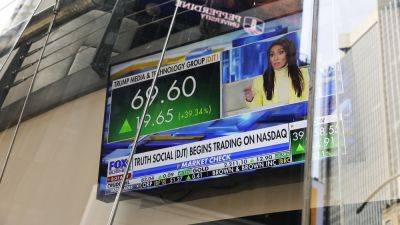 Trump's social media stock tumbles, erasing early gains