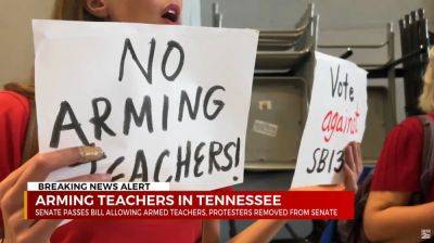Dan Gooding - Angry protests as Tennessee Republicans pass law allowing teachers to carry concealed weapons - independent.co.uk - state Tennessee - city Nashville - city Everytown