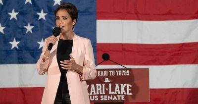 Donald J.Trump - Kari Lake - Kellen Browning - Kari Lake Backs G.O.P. Effort to Drop 1864 Abortion Law in Favor of 15-Week Ban - nytimes.com - state Arizona