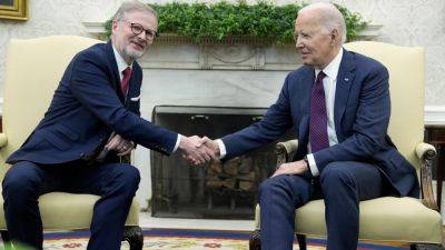 Joe Biden - Biden hosts Czech leader at White House to promote Ukraine aid amid holdup in Congress - apnews.com - Washington - Ukraine - Israel - Russia - Czech Republic
