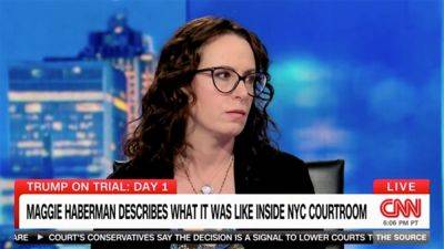 Donald Trump - Maggie Haberman - Hanna Panreck - Kaitlan Collins - Fox - York Times - New York Times reporter declares Trump stared at her after she reported he fell asleep - foxnews.com - city New York - New York