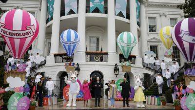 Jill Biden - Jeongyoon Han - White House hosts a soggy, education-themed Easter egg roll - npr.org - Usa - state Pennsylvania - state North Carolina