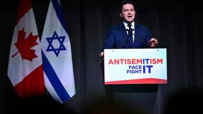 Poilievre wades into Middle East conflict during speech to Montreal-area synagogue