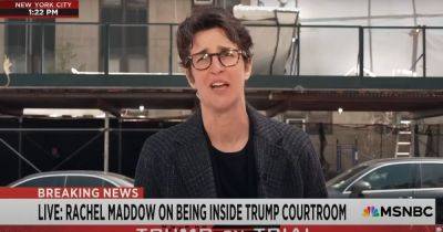 'Old And Tired And Mad': Rachel Maddow Describes Trump's Courtroom Demeanor