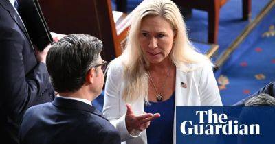 Donald Trump - Mike Johnson - Kevin Maccarthy - Jared Moskowitz - Bill - Will Not - Marjorie Taylor Greene will not drop threat to oust House speaker, aide says - theguardian.com - Usa - Georgia - Washington - Ukraine - state Florida