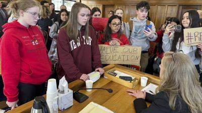 Students walk out of schools across Alaska to protest the governor’s veto of education package