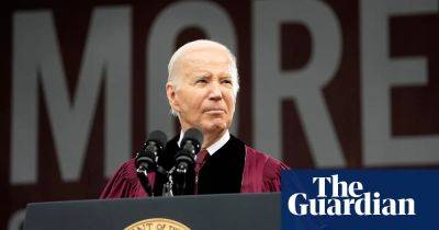 Joe Biden - Dignity, joy, a raised fist: Biden renews pitch to Black voters at Morehouse commencement - theguardian.com - Usa - city Atlanta