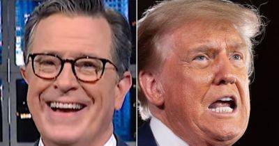 Donald Trump - New Trump - Stephen Colbert - Ed Mazza - Stephen Colbert Has Stinging 3-Word ‘Answer’ To Chilling New Trump Report - huffpost.com - Usa