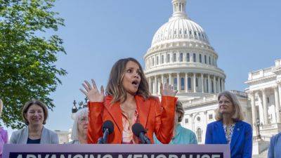 Halle Berry shouts from the Capitol, ‘I’m in menopause’ as she seeks to end a stigma and win funding