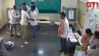Andhra Pradesh: YSRC MLA P Ramakrishna Reddy caught on camera damaging EVM; ECI orders ‘strict action’ | Watch