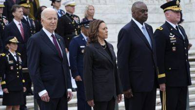 Joe Biden - Kamala Harris - Lloyd Austin - ZEKE MILLER - Biden Says - Biden says each generation has to ‘earn’ freedom, in solemn Memorial Day remarks - apnews.com - Washington - Iraq
